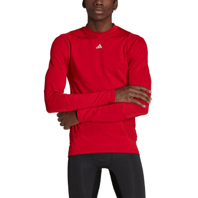 Koszulka męska adidas Techfit COLD.RDY Long Sleeve czerwona HP0572