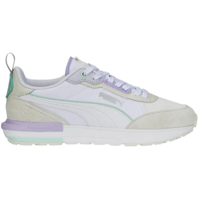 Buty damskie Puma R22 beżowo-fioletowo-białe 383462 25