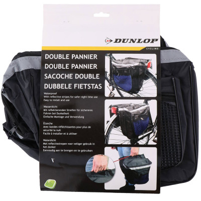 Torba rowerowa na bagażnik Dunlop sakwa XXL 26L czarna 1042770