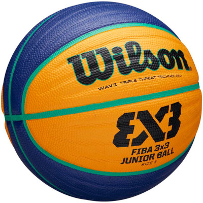 Piłka koszykowa Wilson Fiba 3x3 Junior żółto-niebieska WTB1133XB