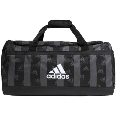 Torba adidas Linear Duffel M GFX U szaro-czarna HT6934