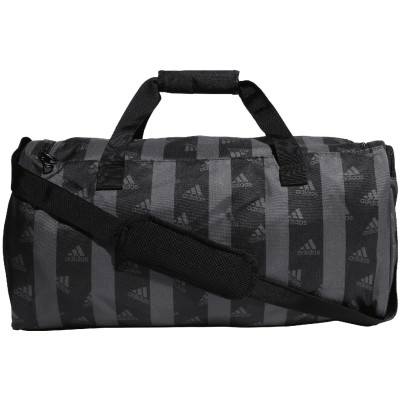 Torba adidas Linear Duffel M GFX U szaro-czarna HT6934