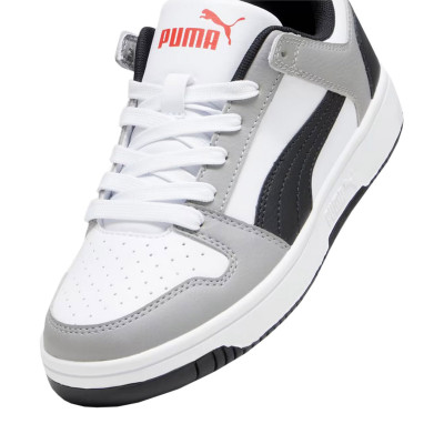 Buty dla dzieci Puma Rebound Layup Lo SL biało-szare 370490 20