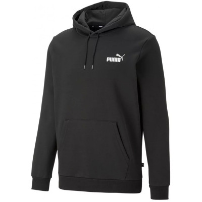 Bluza męska Puma ESS+ 2 Col Small Logo Hoodie FL czarna 674471 61