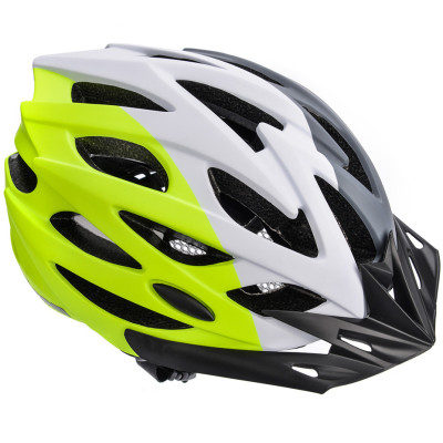 Kask Meteor Marven S 52-56 cm szaro-biało-limonkowy 25169