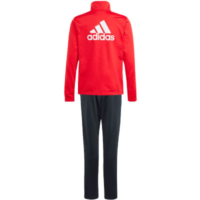 Dres dla dzieci adidas Essentials Big Logo Tracksuit czerwono-czarny IS2651