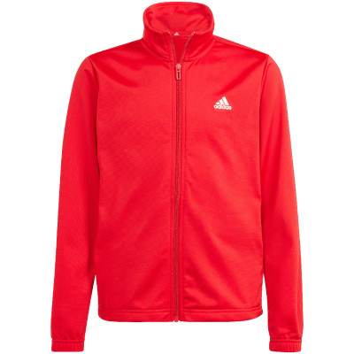 Dres dla dzieci adidas Essentials Big Logo Tracksuit czerwono-czarny IS2651