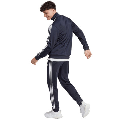 Dres męski adidas Basic 3-Stripes Tricot Track Suit granatowy HZ2220