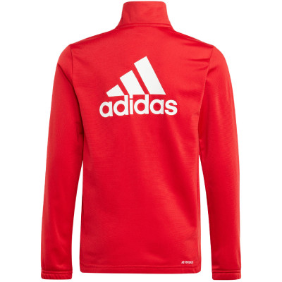 Dres dla dzieci adidas Essentials Big Logo Track Suit czerwono-czarny IJ6305