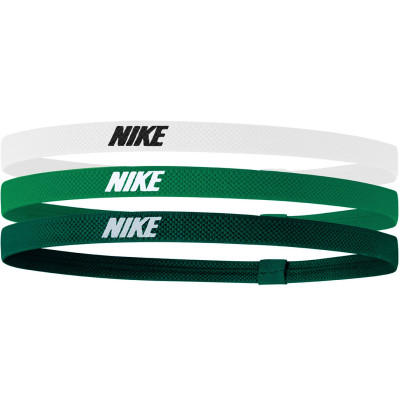 Opaski na włosy Nike Elastic 3 szt. zielono-białe N1004529146OS