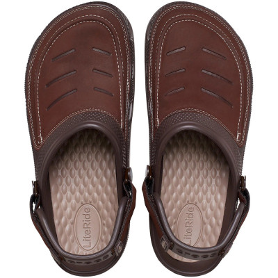 Chodaki męskie Crocs Yukon Vista II LR Clog brązowe 207689 23D