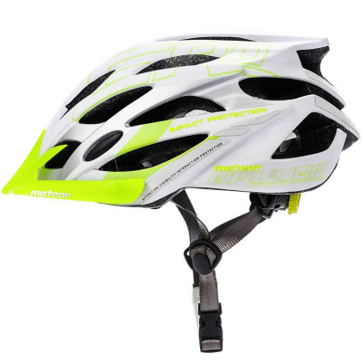 Kask rowerowy Meteor Gruver M 55-58 cm biało-zielony 24801