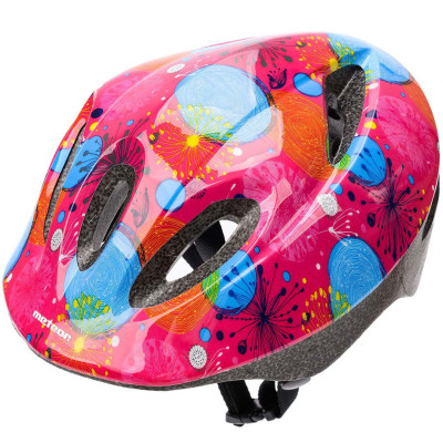 Kask rowerowy Meteor KS05 M 52-56 cm Abstract różowy 24845