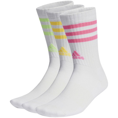 Skarpety adidas 3-Stripes Cushioned Crew Socks 3P białe IP2638