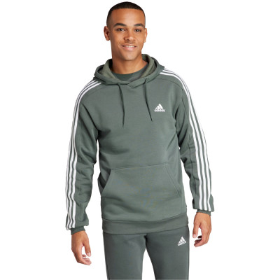 Bluza męska adidas Essentials Fleece 3-Stripes Hoodie zielona IX2366