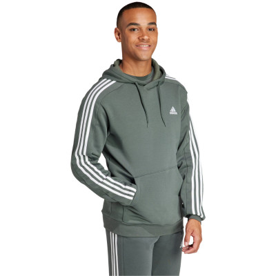 Bluza męska adidas Essentials Fleece 3-Stripes Hoodie zielona IX2366