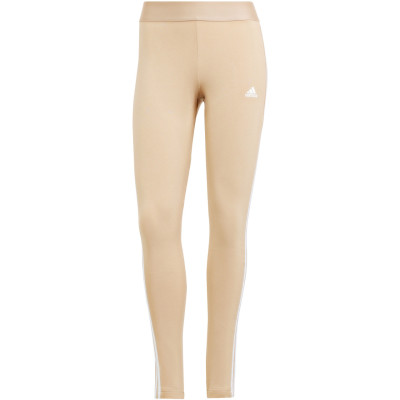 Legginsy damskie adidas Loungewear Essentials 3-Stripes beżowe IR5346