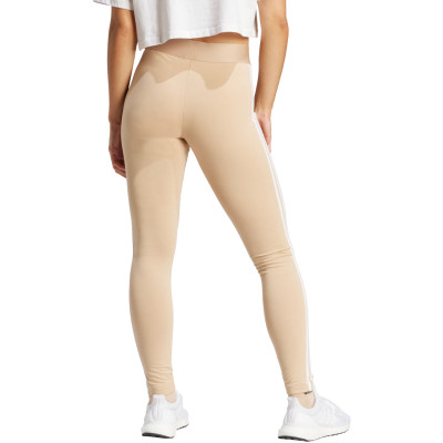 Legginsy damskie adidas Loungewear Essentials 3-Stripes beżowe IR5346