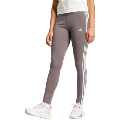 Legginsy damskie adidas Loungewear Essentials 3-Stripes szare IR5350