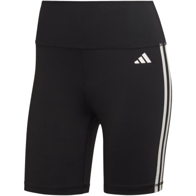 Spodenki damskie adidas Training Essentials 3-Stripes High-Waisted czarne HK9964