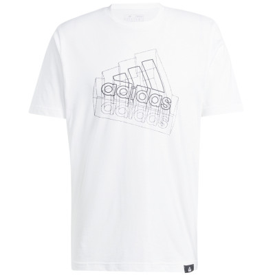 Koszulka męska adidas Tech Bos Graphic Tee biała IW2691