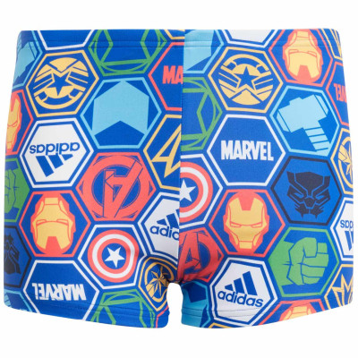 Spodenki kąpielowe dla dzieci adidas x Marvel's Avengers niebieskie IT8619