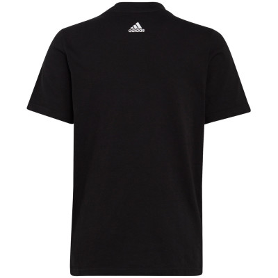 Koszulka dla dzieci adidas Essentials Linear Logo Cotton Tee czarna HR6400