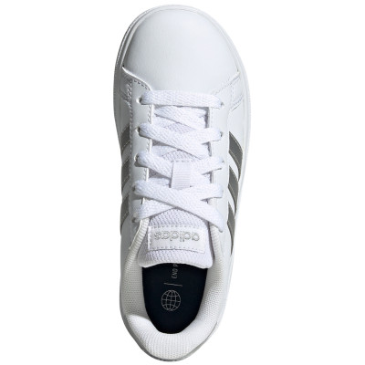 Buty dla dzieci adidas Grand Court Lifestyle Tennis Lace-Up białe GW6506