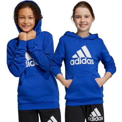 Bluza dla dzieci adidas Big Logo Essentials Cotton Hoodie niebieska IC6834