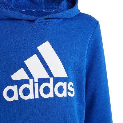 Bluza dla dzieci adidas Big Logo Essentials Cotton Hoodie niebieska IC6834