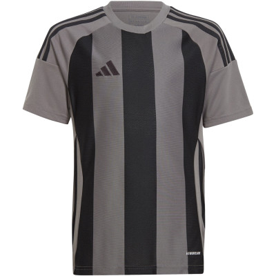 Koszulka dla dzieci adidas Striped 24 Jersey szaro-czarna IW2132