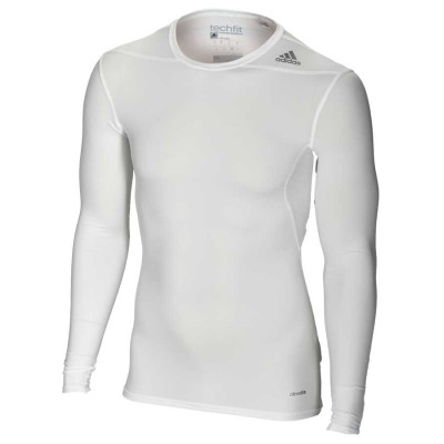 KOSZULKA adidas z długim rękawem Techfit Base biała /D82058