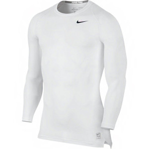 Koszulka męska Nike Pro Cool Compression LS Top biała 703088 100