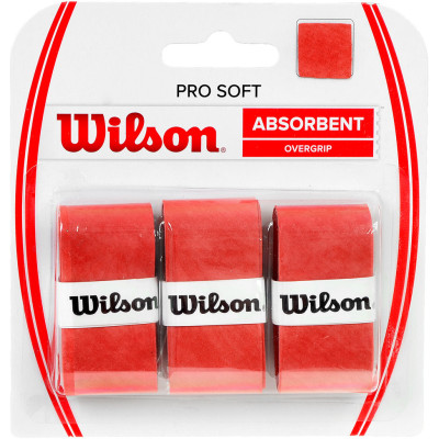 Owijka Wilson Pro Soft Absorbent Overgrip czerwona 3szt WRZ4040OR