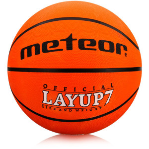 Piłka koszykowa Meteor Layup 7 pomarańczowa 07055