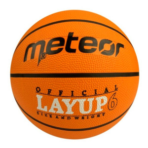 Piłka koszykowa Meteor Layup pomarańczowa 07054