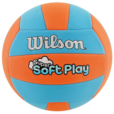 PIŁKA SIATKOWA WILSON SUPER SOFT PLAY niebiesko/pomarańczowa /WTH3508XB