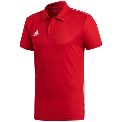 Koszulka męska adidas Core 18 Polo czerwona CV3591