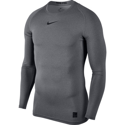 Koszulka męska Nike Pro Top Compression Crew LS szara 838077 091