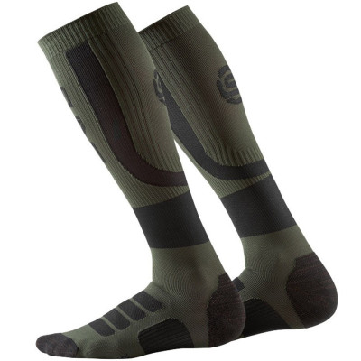 Skarpety męskie Skins Essentials Men's Active Compression czarno-khaki ES0001937 0045