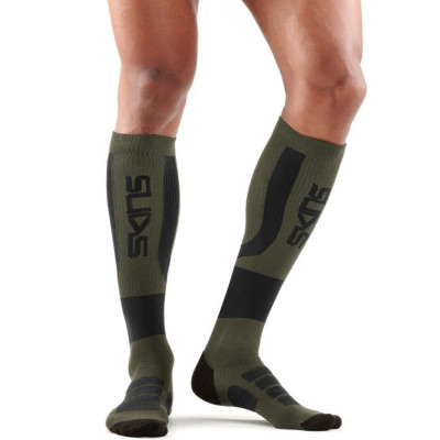 Skarpety męskie Skins Essentials Men's Active Compression czarno-khaki ES0001937 0045