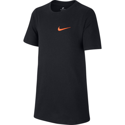 Koszulka Nike B Tee EMB Swoosh JR czarna AR1910 010