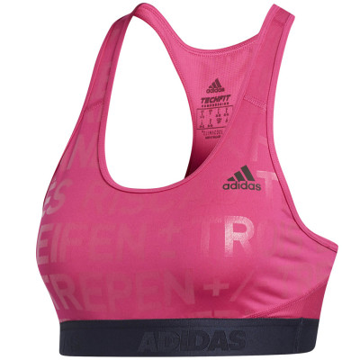 Stanik sportowy adidas Alphaskin Bra 3 różowy DH3663