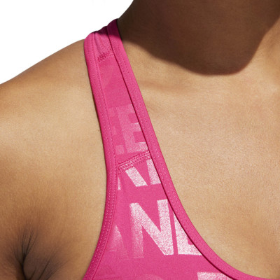 Stanik sportowy adidas Alphaskin Bra 3 różowy DH3663