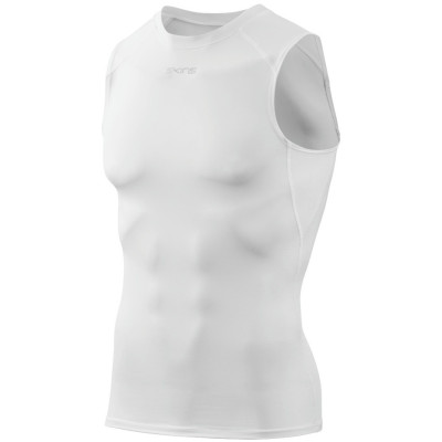 Koszulka kompresyjna męska Skins DNAmic Force Sleeveless Top biała DF0001003 9005