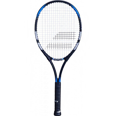 Rakieta do tenisa ziemnego Babolat Falcon Strung G3 4 3/8 z pokrowcem czarno srebrno niebieska 12120