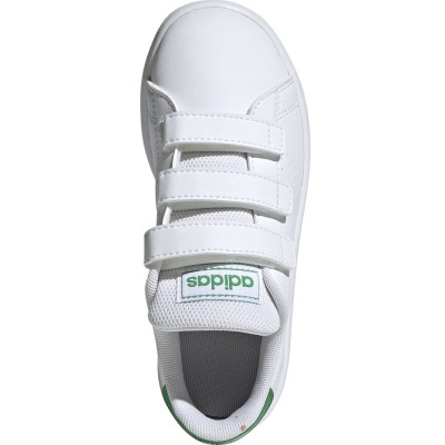 Buty dla dzieci adidas Advantage C biało-zielone EF0223