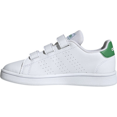 Buty dla dzieci adidas Advantage C biało-zielone EF0223