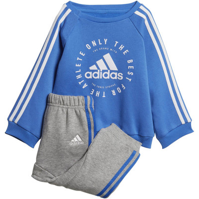 Dres dla dzieci adidas I 3 Stripes Jogger FL niebiesko-szary DV1278