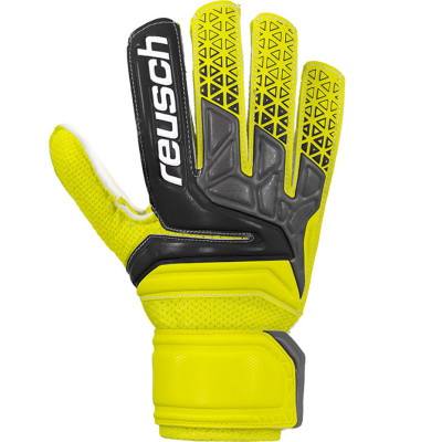 Rękawice bramkarskie Reusch Prisma SD Easy Fit Junior żółto-czarne 3872515 206